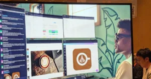 Spacetop visual on screen at CES 2025
