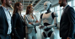 robot holding counsel