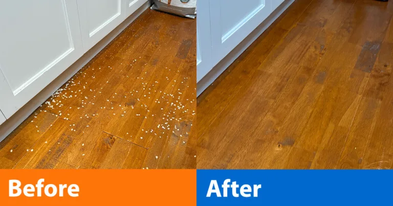 Bissell PowerClean FurGuard before and after hardfloor