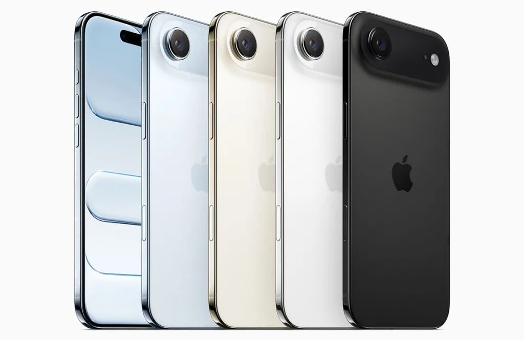 Apple iPhone Air colour options lined up