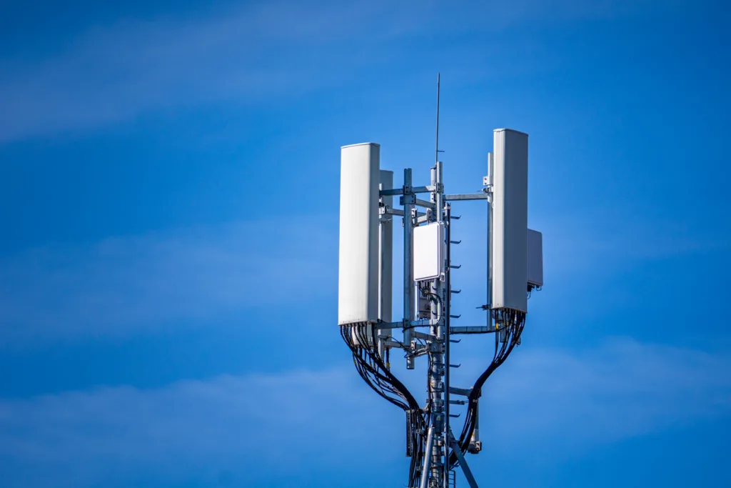 Cell Tower Antenna Against Clear Blue Sky During Daytime