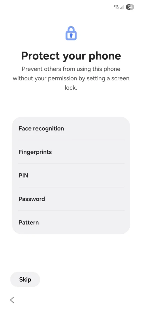 Samsung Galaxy S25 FE settings