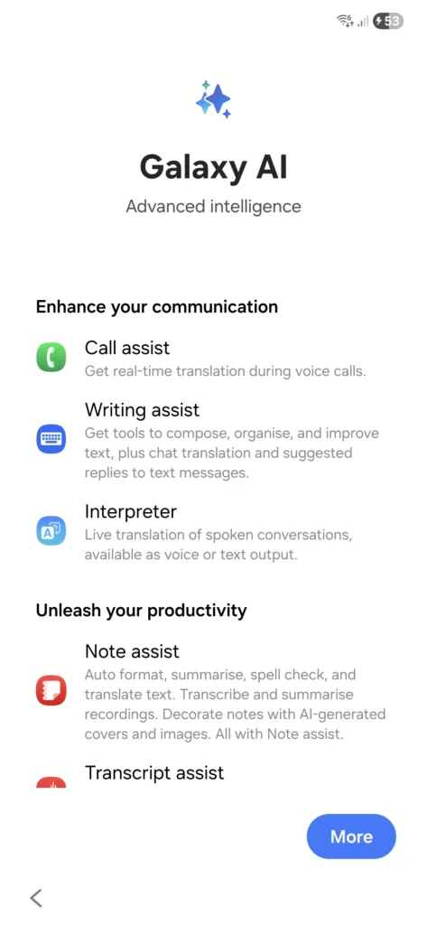 Samsung Galaxy S25 FE settings
