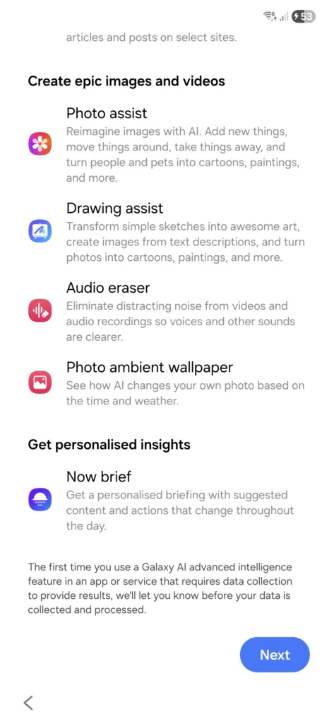 Samsung Galaxy S25 FE settings