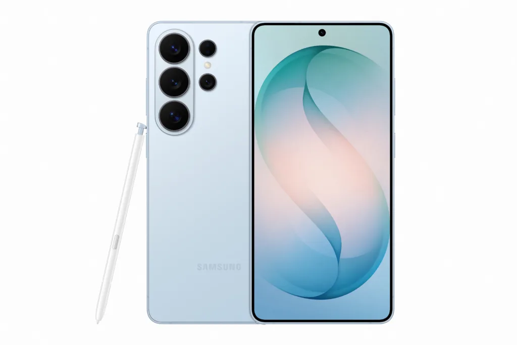 Official product image of Samsung Galaxy S26 Ultra in Sky Blue