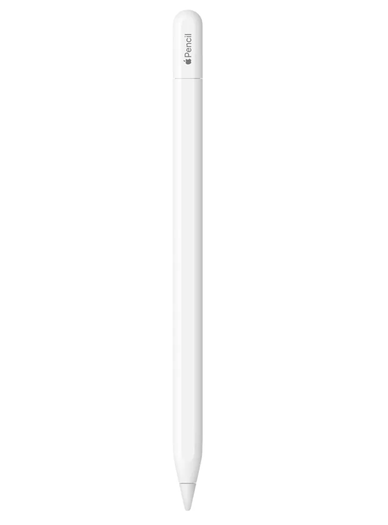 Apple Pencil USB-C next to an iPad