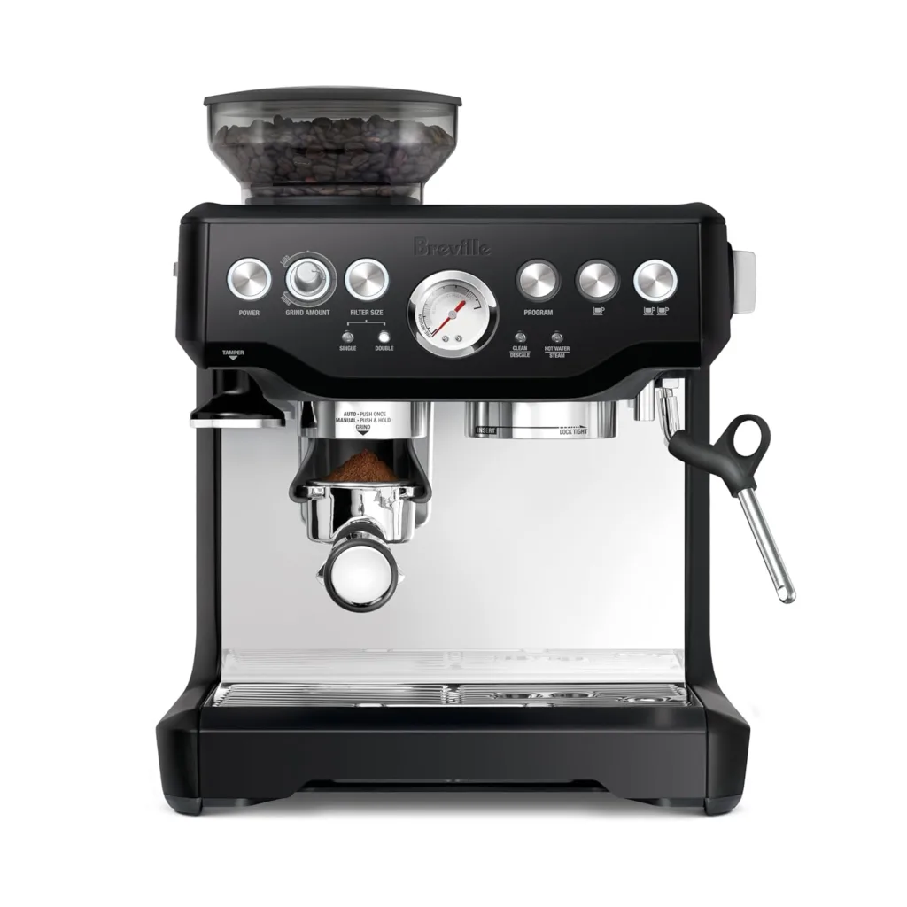 Breville Barista Express espresso machine with built-in grinder
