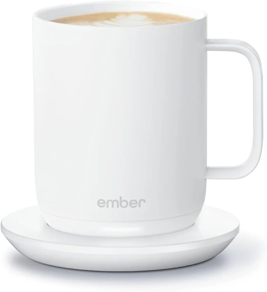 Ember Mug 2 on its charging coaster