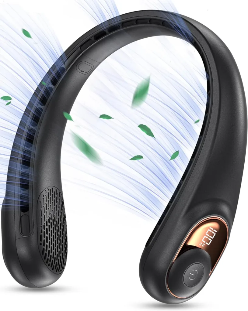 Bladeless wearable neck fan