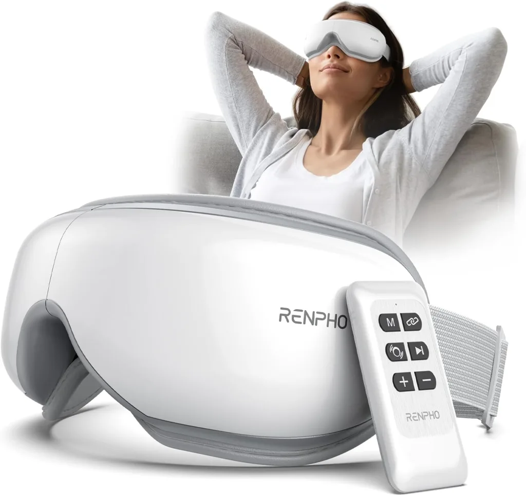 RENPHO heated eye massager with built-in speakers