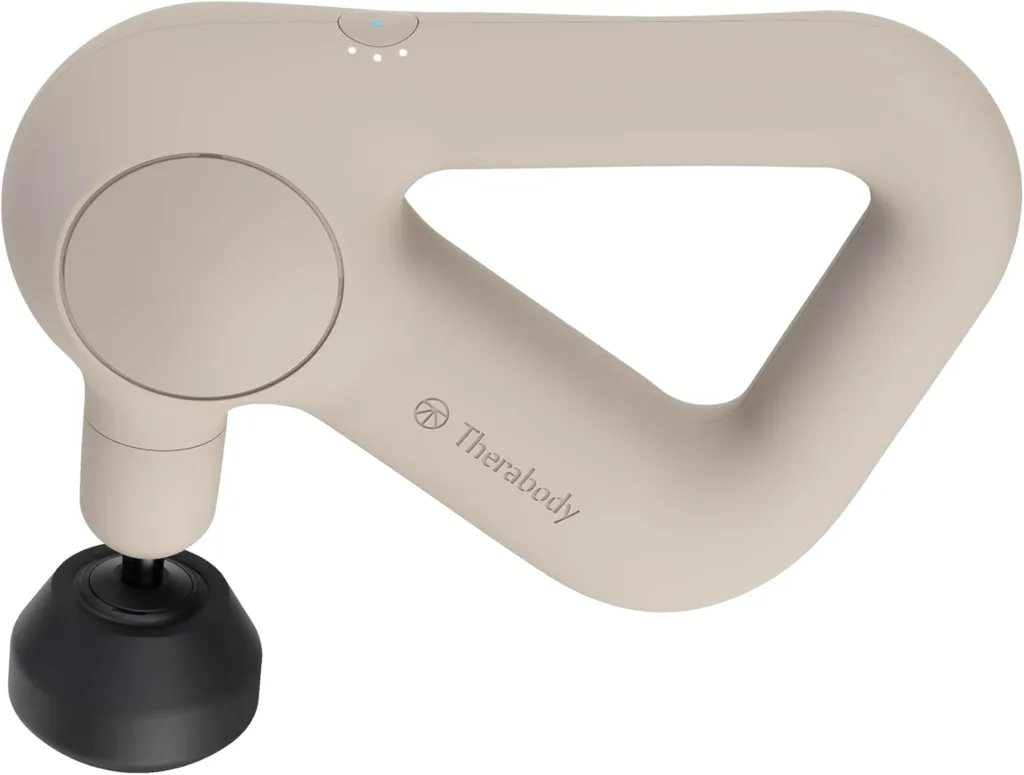 TheraGun Relief percussive massage device with ergonomic handle