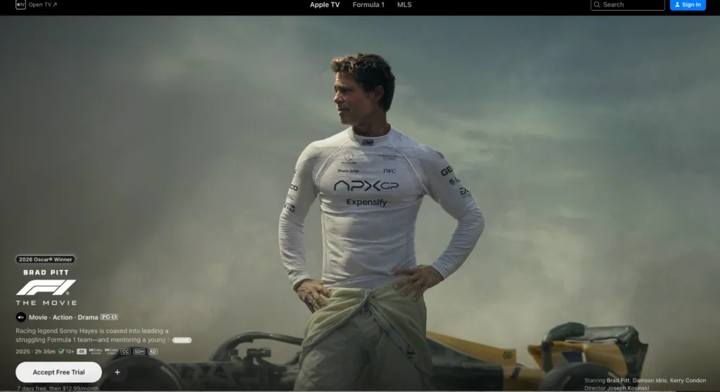 Apple TV movie menu