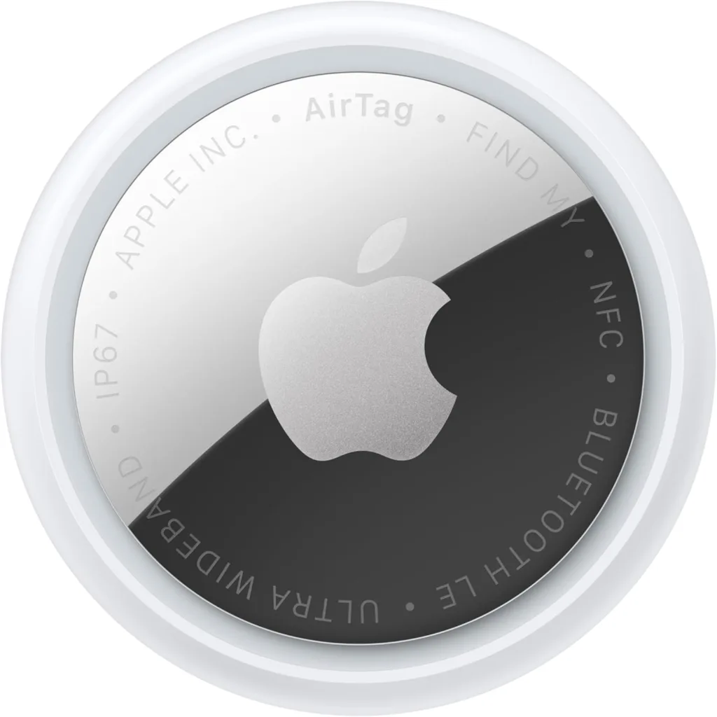 Apple AirTag against a white background