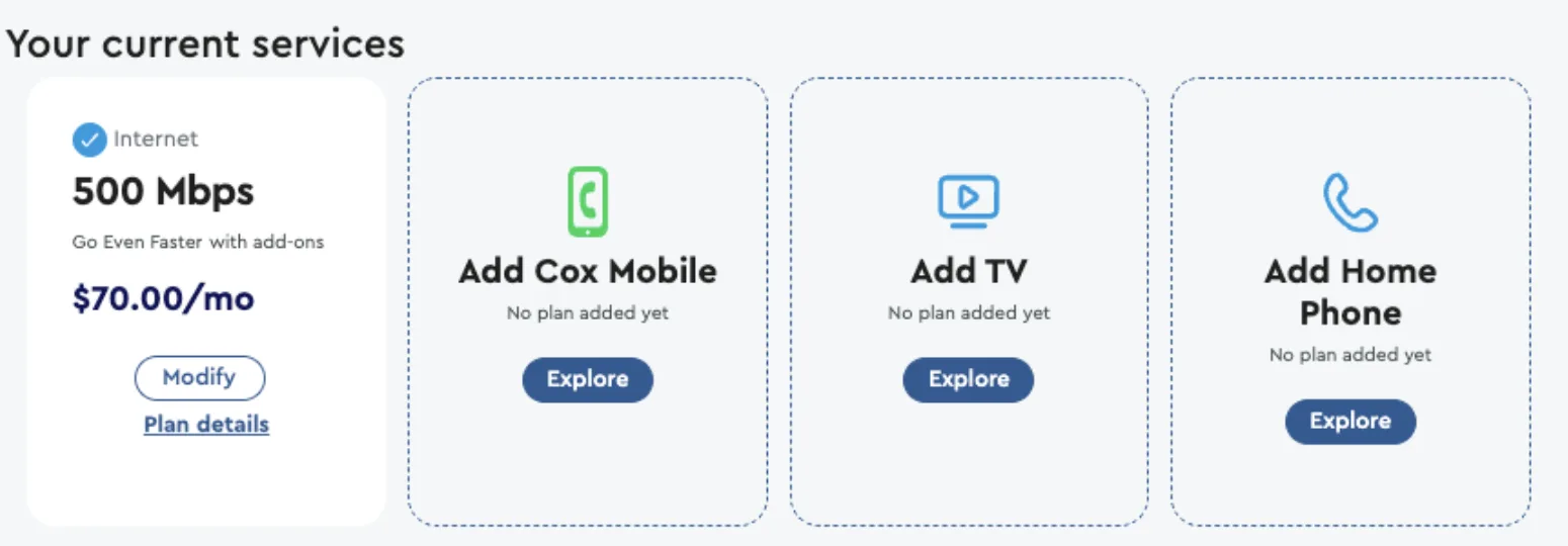 How to add Cox TV service when you already have Cox internet or another service from Cox Communications.