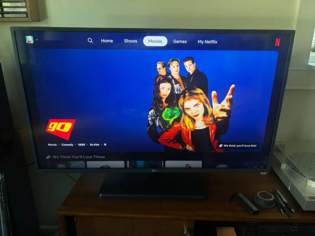 Netflix movie menu