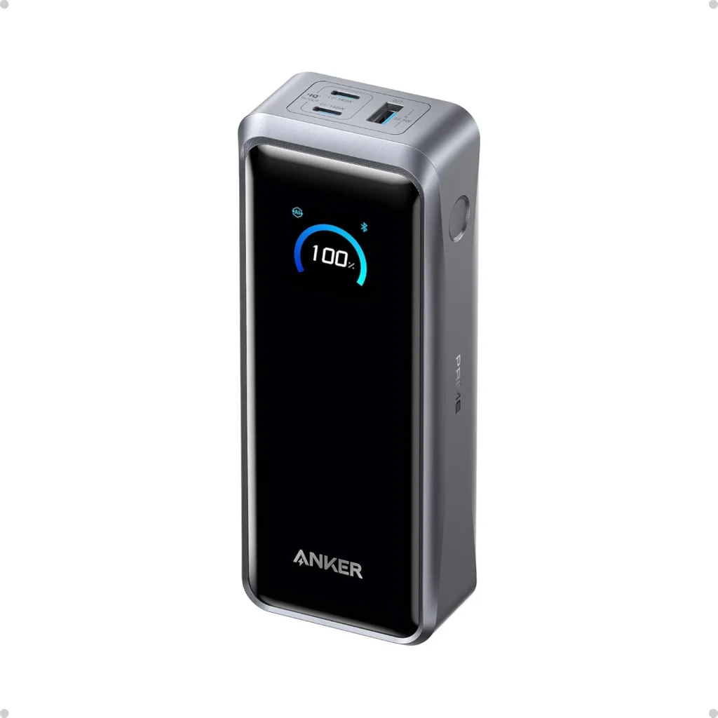 Anker Prime Power Bank against a white backdrop.