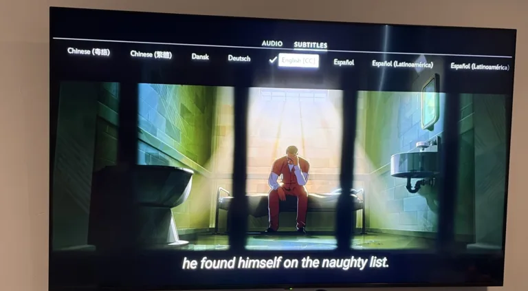 Photo of basic Disney+ subtitle settings menu