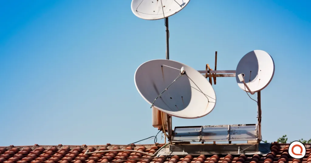 Rooftop TV antenna installed on a home.