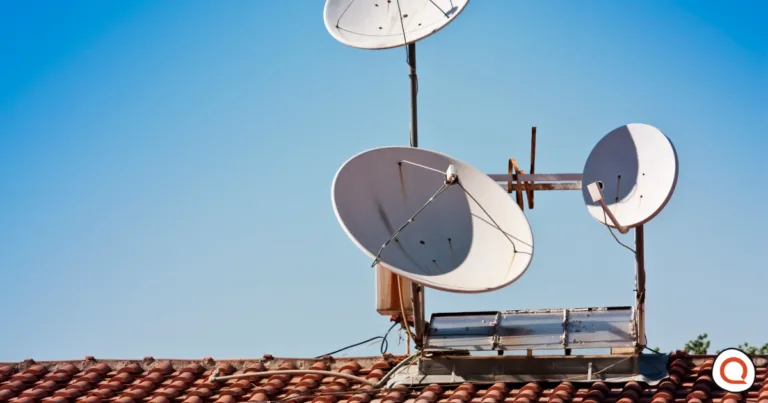 Rooftop TV antenna installed on a home.
