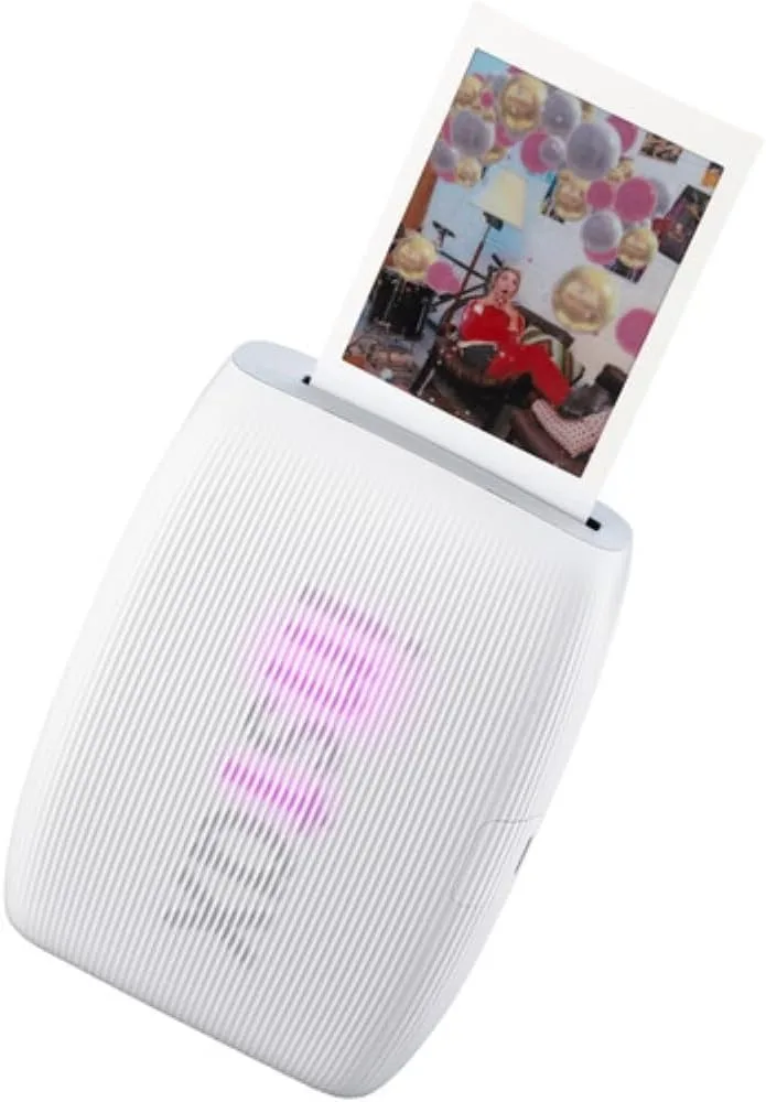 A Fujifilm Instax Mini Link 3 against a white backdrop.