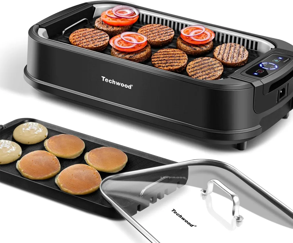 An Indoor Smokeless Grill against a white backdrop.