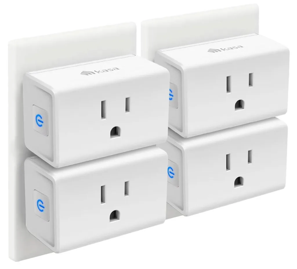 A Kasa Smart Plug 4-Pack against a white background.