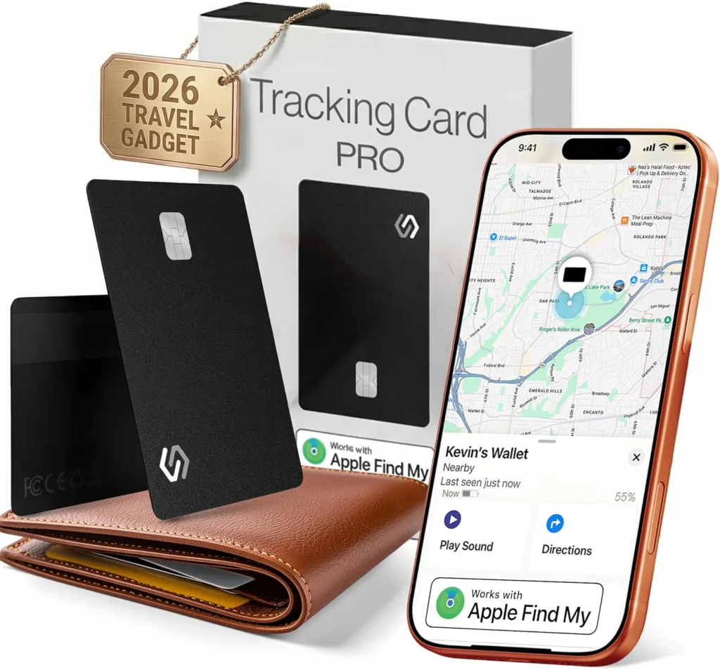 Spotminders Apple MFi Wallet Tracker against a white backdrop.