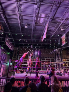 Photo of a pro wrestling match taken during a social media fast